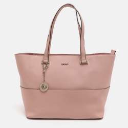 مملوكة مسبقًا Dkny Bryant Park Blush Pink Saffiano Leather Shopper Tote