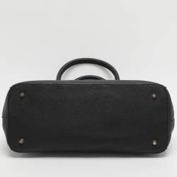 Pre Owned Dkny Robinson Double Zip Black Saffiano Leather Tote