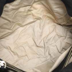 Pre Owned DKNY Black Patent Leather and Sequins Satchel