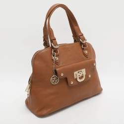 Pre Owned DKNY Brown Leather Satchel