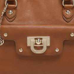 Pre Owned DKNY Brown Leather Satchel