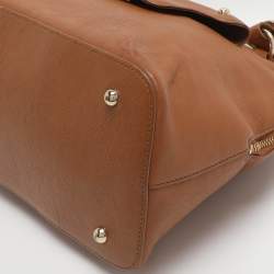 Pre Owned DKNY Brown Leather Satchel