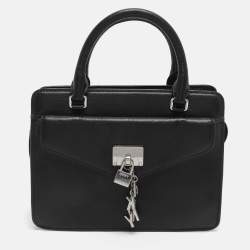 مملوكة مسبقًا DKNY Elissa Black Leather Satchel
