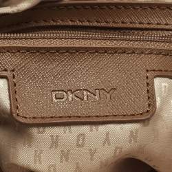 مملوكة مسبقًا Dkny Brown Leather Chain Shoulder Bag