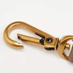 مملوكة مسبقًا DKNY Taupe Brown Leather Top Zip Dome Satchel