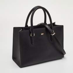 Pre Owned DKNY Bryant Black Leather Shopper Tote