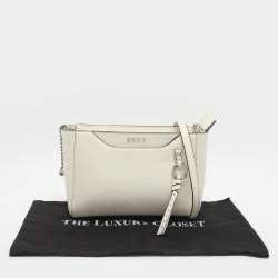 Pre Owned Dkny Lola White Leather Crossbody Bag