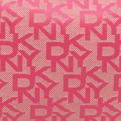 Pre Owned حقيبة كتف دي كيه إن واي جلد ونقشة سحلية وقماش بالشعار زهري