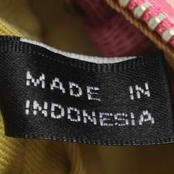 Pre Owned حقيبة كتف دي كيه إن واي جلد ونقشة سحلية وقماش بالشعار زهري