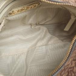 مملوكة مسبقًا DKNY Brown Signature Canvas and Leather Hobo