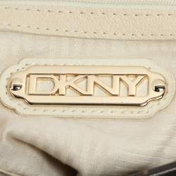 مملوكة مسبقًا DKNY Brown Signature Canvas and Leather Hobo