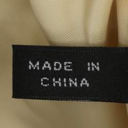 Pre Owned DKNY Grey/Brown Logo Print Nylon and Leather Hobo