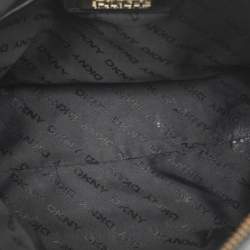 Pre Owned حقيبة كروس دي كيه إن واي جلد أسود