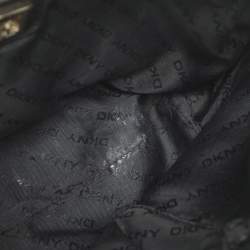 Pre Owned حقيبة كروس دي كيه إن واي جلد أسود