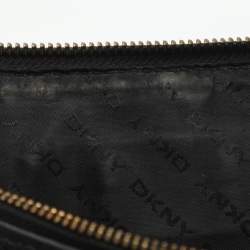 Pre Owned حقيبة كروس دي كيه إن واي جلد أسود