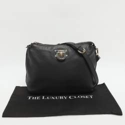 Pre Owned حقيبة كروس دي كيه إن واي جلد أسود