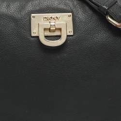 Pre Owned حقيبة كروس دي كيه إن واي جلد أسود