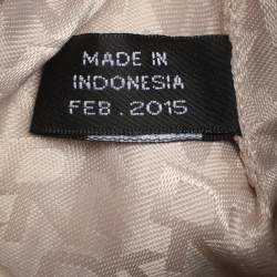 Pre Owned Dkny Heritage Lock Light Beige Signature Canvas and Leather Tote