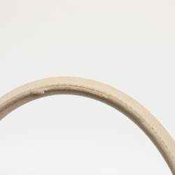 Pre Owned Dkny Heritage Lock Light Beige Signature Canvas and Leather Tote