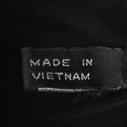 Pre Owned Dkny Black Canvas and Leather Studded Hobo