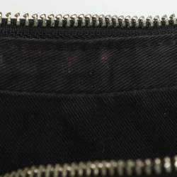 Pre Owned Dkny Black Canvas and Leather Studded Hobo