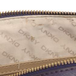 Pre Owned DKNY Purple Saffiano Leather Satchel