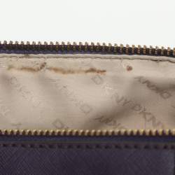 Pre Owned DKNY Purple Saffiano Leather Satchel