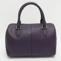 Pre Owned DKNY Purple Saffiano Leather Satchel