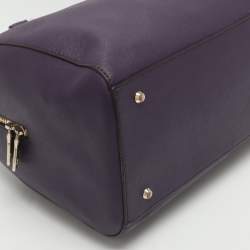Pre Owned DKNY Purple Saffiano Leather Satchel