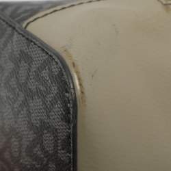 Pre Owned DKNY Black Signature Coated Canvas Chain Satchel