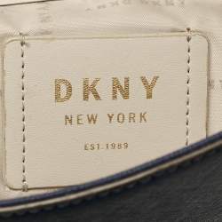 Pre Owned DKNY Blue Saffiano Leather Top Handle Bag