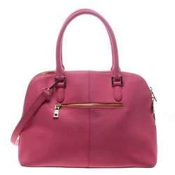Pre Owned DKNY Pink Leather Dome Satchel