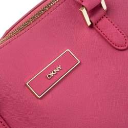 Pre Owned DKNY Pink Leather Dome Satchel