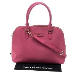 Pre Owned DKNY Pink Leather Dome Satchel