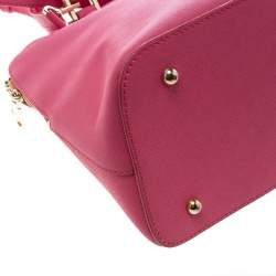 Pre Owned DKNY Pink Leather Dome Satchel