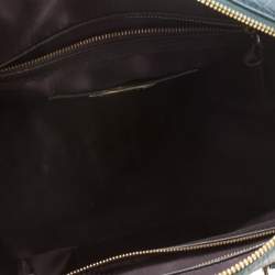 Pre Owned حقيبة دي كي أن واي بولر جلد نقش تمساح زرقاء