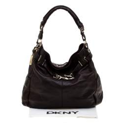 DKNY Dark Brown  Leather Hobo 