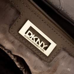Pre Owned Dkny Dark Beige Leather Tote