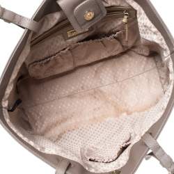 Pre Owned Dkny Dark Beige Leather Tote