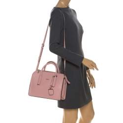 Pre Owned Dkny Pink Leather Sacthel