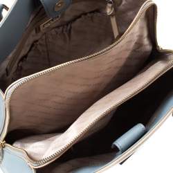 Pre Owned Dkny Ash Blue Leather Satchel