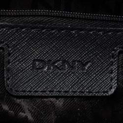 Pre Owned حقيبة يد دي كي أن واي جلد فاخر سوداء/ زرقاء