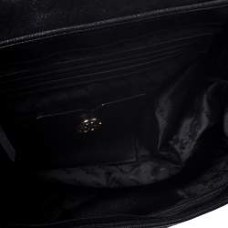 Pre Owned حقيبة DKNY كانفاس وجلد أسود بالشعار بقفل