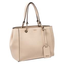 Pre Owned Dkny Beige Leather Tote