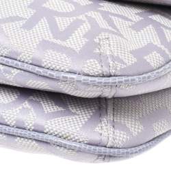 مملوكة مسبقًا Dkny Lilac Signature Fabric and Leather Buckle Flap Shoulder Bag