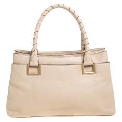 Pre Owned Dkny Beige Leather Satchel