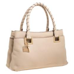 Pre Owned Dkny Beige Leather Satchel