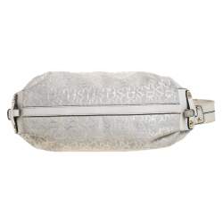 Dkny Ivory Signature Fabric and Leather Shoulder Bag