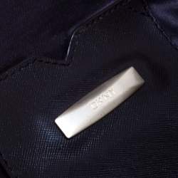 Pre Owned DKNY Beige/Tan Signature Canvas and Leather Satchel