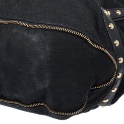 Pre Owned DKNY Black Signature Canvas and Leather Shoulder Bag